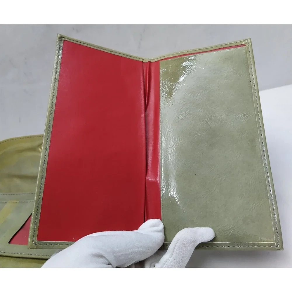 Dooney & Bourke Gray Patent Leather Checkbook Credit Card Trifold Wallet